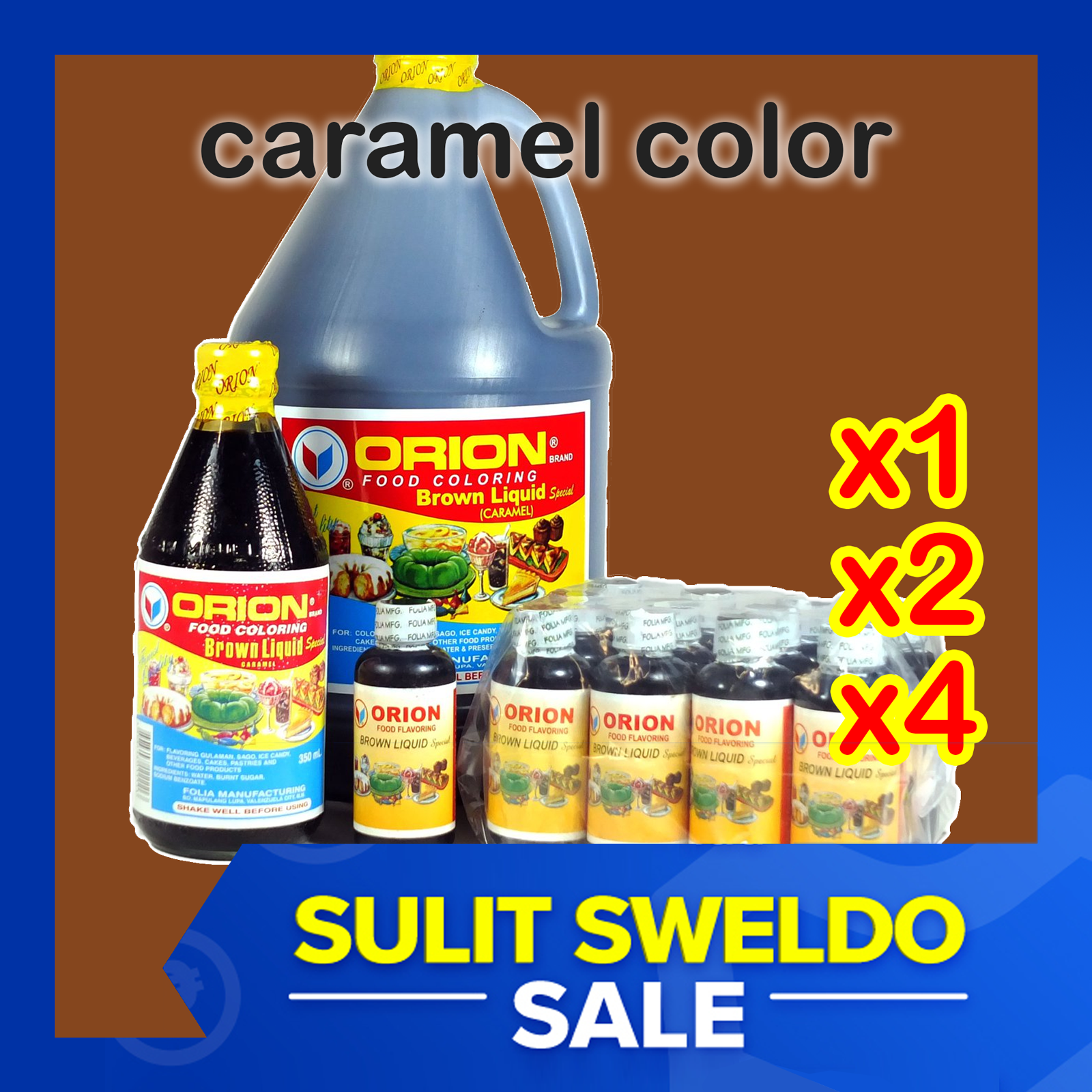 Orion BROWN LIQUID (CARAMEL FOOD COLOR No Flavor) for Soy Sauce Toyo