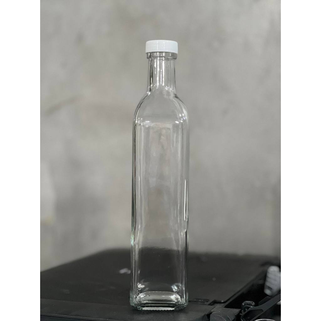 500ml Marasca Square Thick Wall Glass Jar with Plastic Screw Cap ...