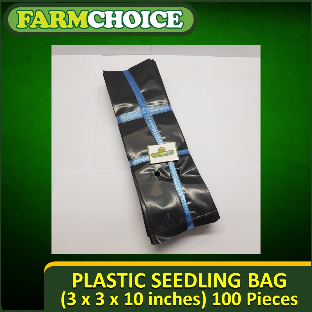 Plastic Seedling Bag Grow Bag Planters Bag For Plants Size 3 X 3 X 10 Inches 100pcs Lazada Ph