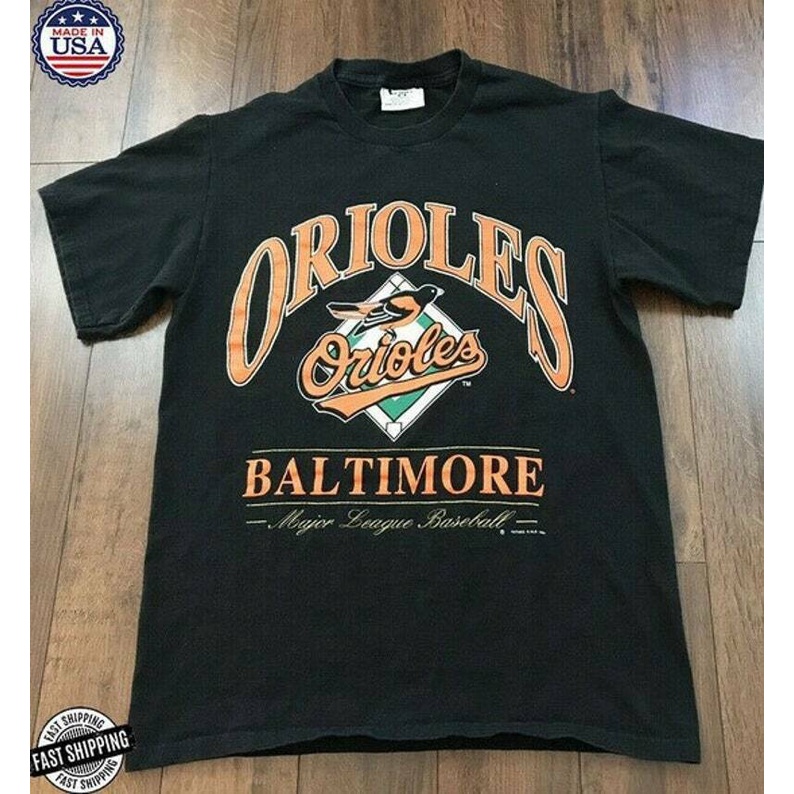 CustomCat Baltimore Orioles Vintage MLB T-Shirt Ash / 4XL