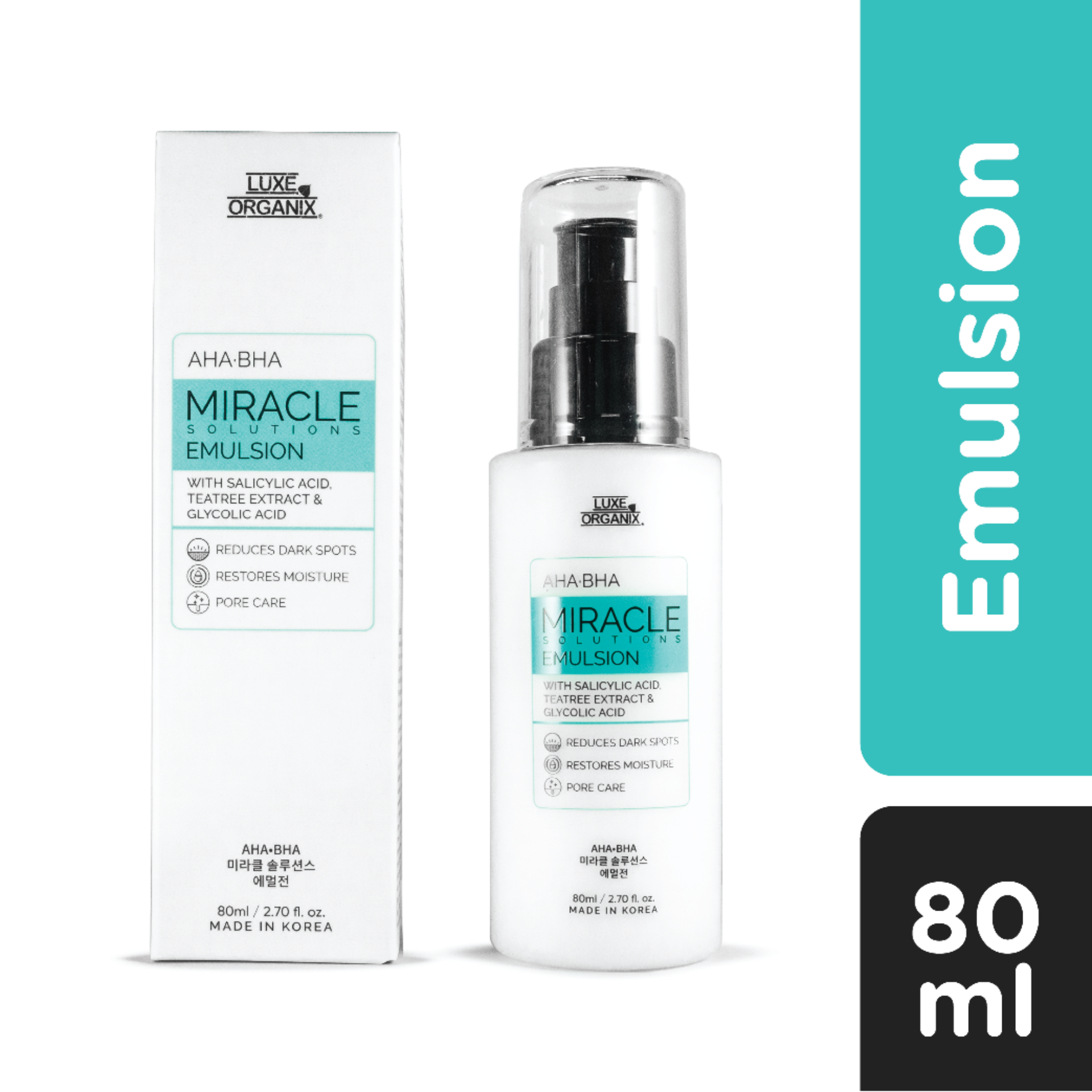 Luxe Organix Aha Bha Miracle Solutions Emulsion 80ml Lazada Ph