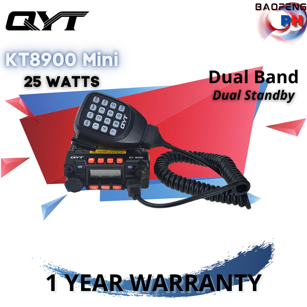 QYT KT8900 Mini Base 25 Watts Dual Band VHF UHF Dual Standby Two Way Radio  Year Warranty QYT Philippines Lazada PH