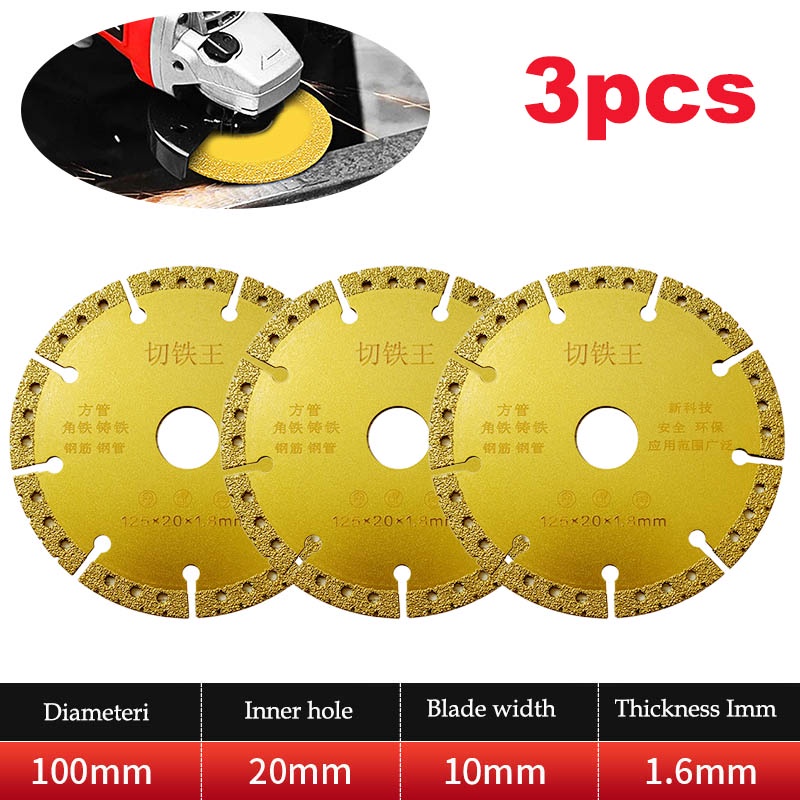 3pc Diamond Saw Blade Cutting Disc Metal Saw Blades Concrete Granit