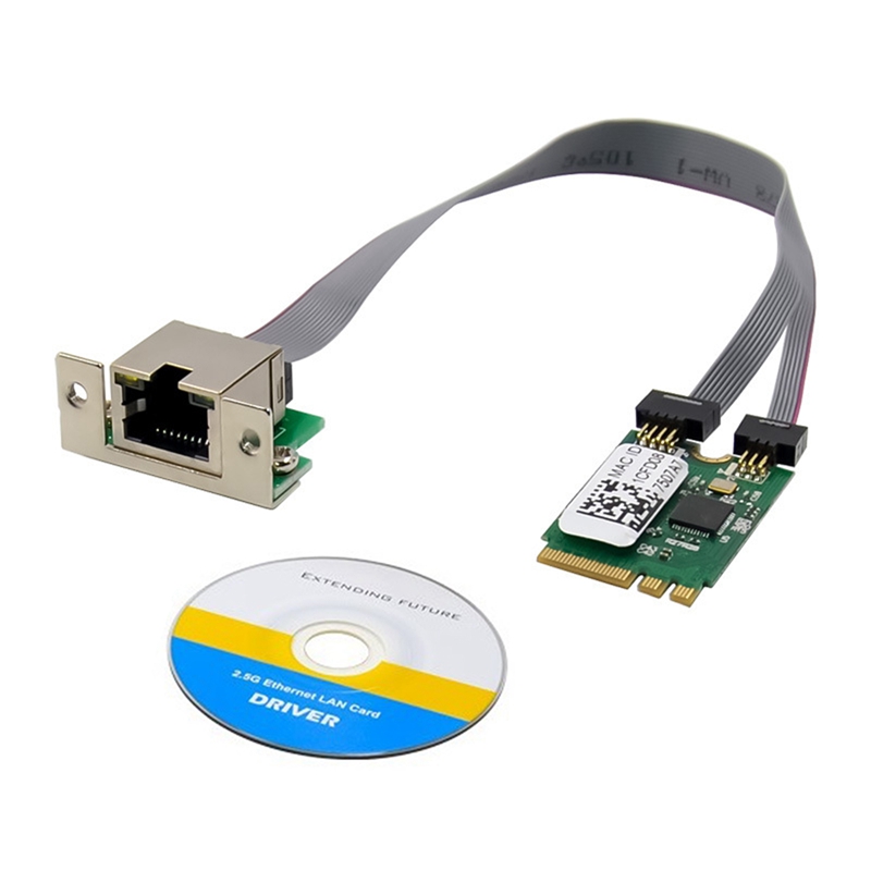 M.2 a+e key 2.5g ethernet lan card rtl8125b industrial control network card pci express network adapter
