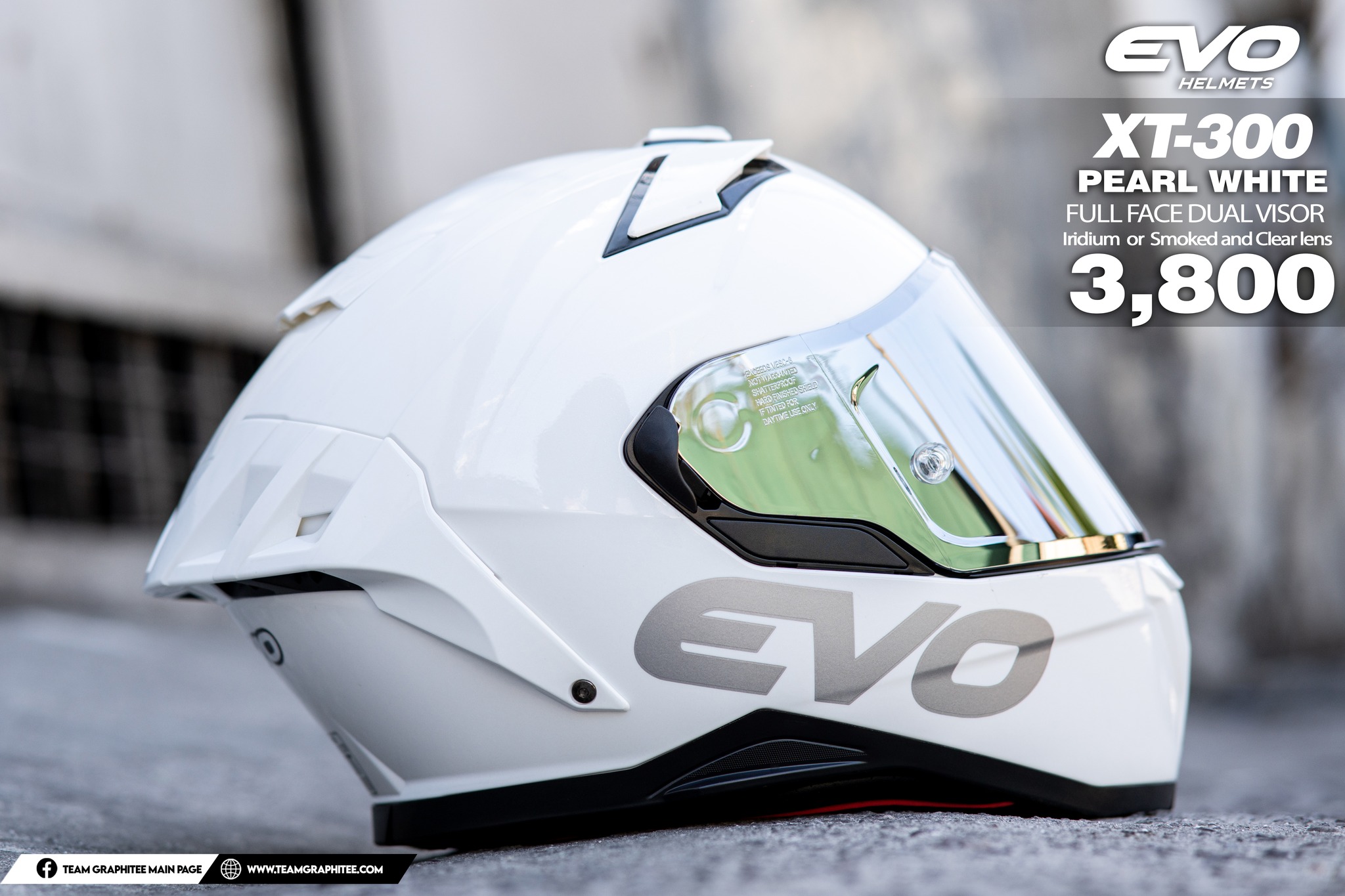 Evo helmet pearl store white