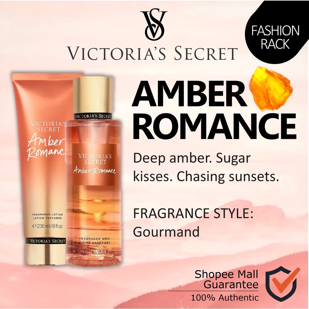 Victoria's Secret Amber Romance Fragrance Mist 250ml / Body Lotion