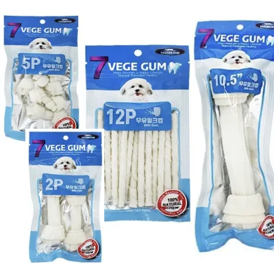 【Pretty Bubble Dog】 Vege Milk Gum for Teething Dental Care / Korean High Quality Treats for Dogs