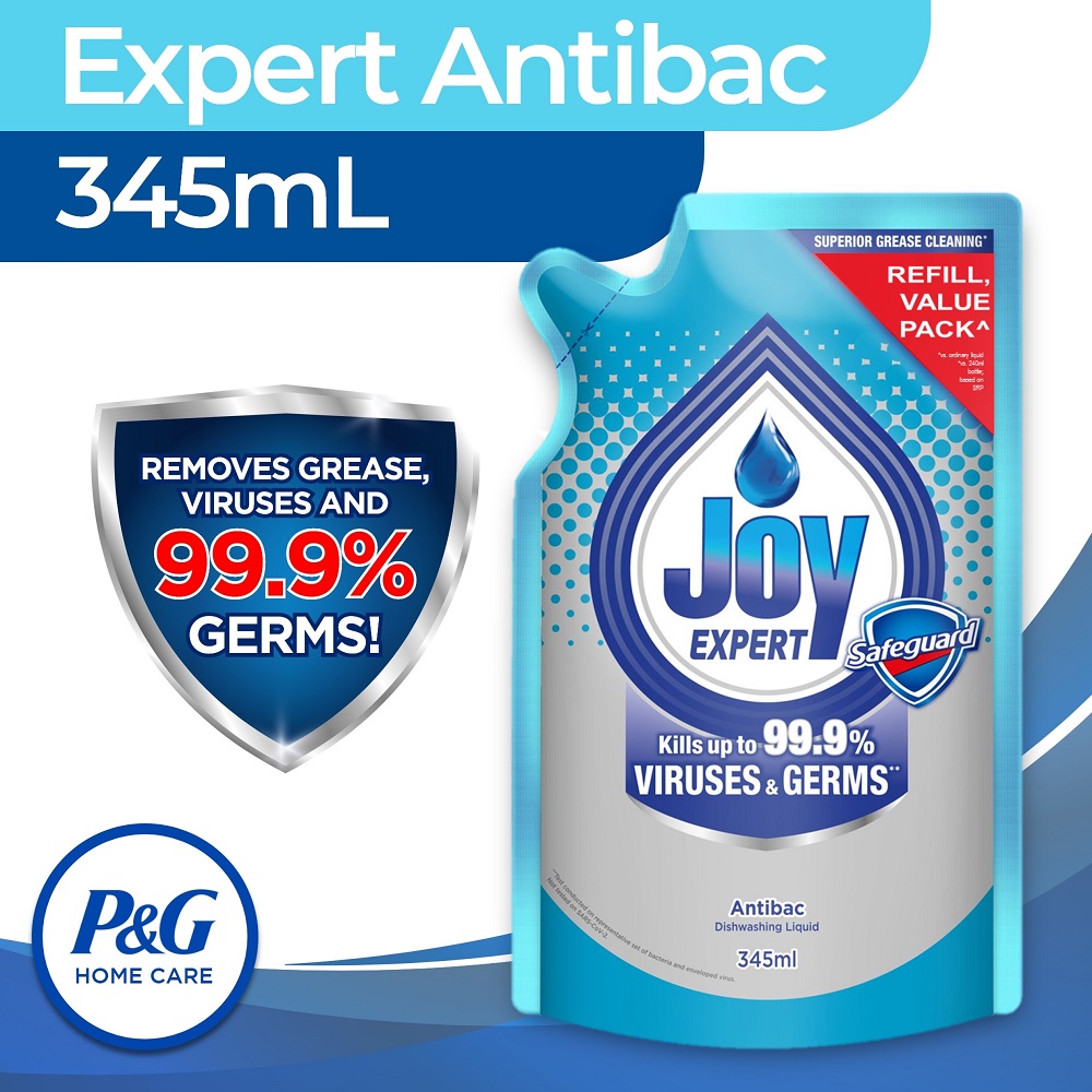 Joy Antibacterial Concentrate Dishwashing Liquid Safeguard 345mL Refill ...