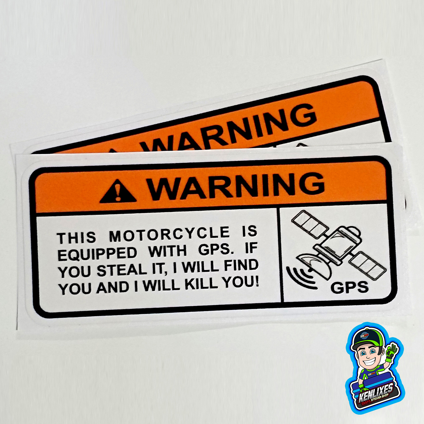 MOTORCYCLE STICKER GPS WARNING (2 pcs) Lazada PH