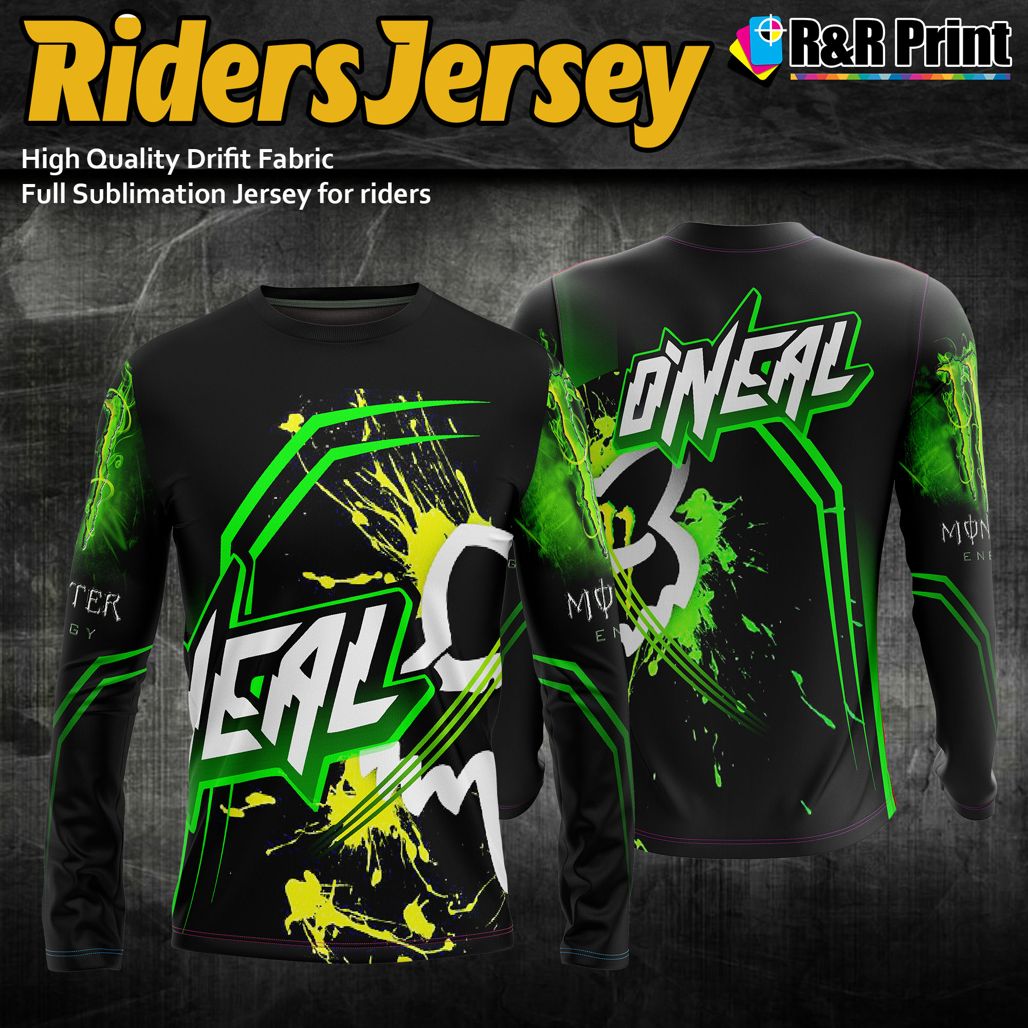 Long Sleeves Full Sublimation Jersey Shirt for Motorcycle Bike Riders ...