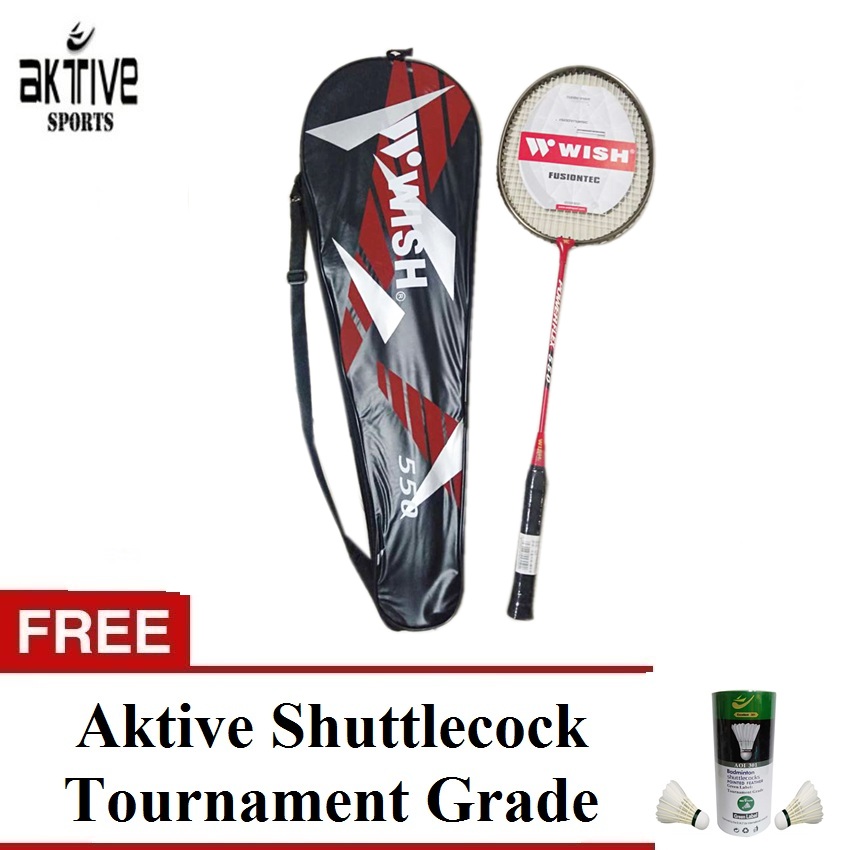 Wish FusionTec 973 Great Badminton Racquet w Badminton Shuttlecock Badminton Set Graphite Badminton Rackets Great for Competitive Badminton Games 1 Badminton Racket w// 1 Badminton Bag