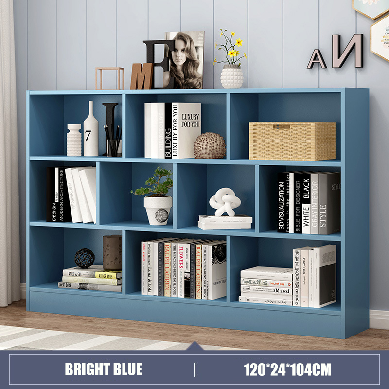 Bookshelf Wood Bookcase Free Standing Storage Shelf floorto
