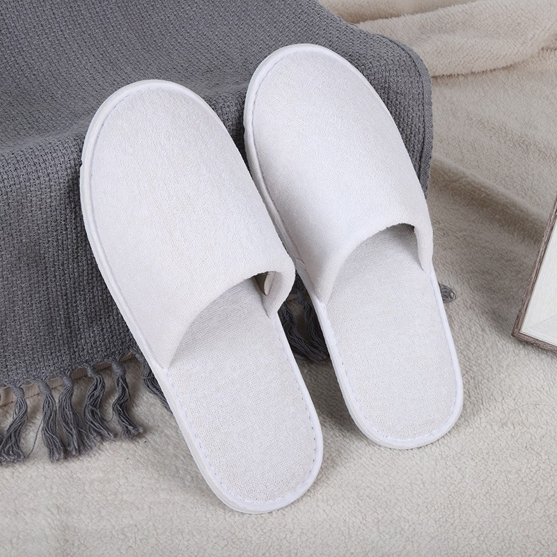 Towelling Open Closed Toe Hotel Slipper Spa Shoes Disposable Lazada PH