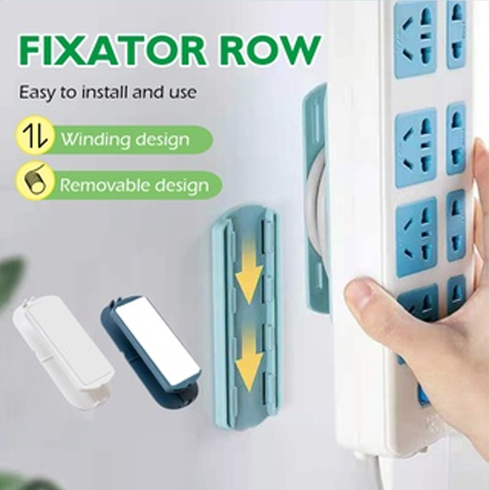 SelfAdhesive Power Strip Holder with Cable Organizer, Wall Mount Patch