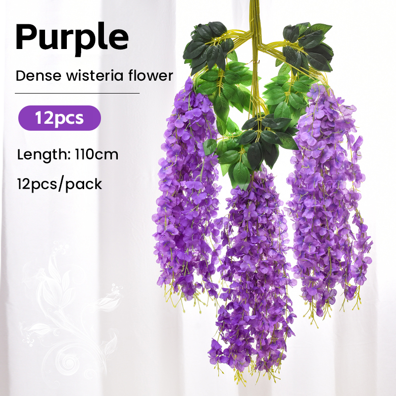 Simulated wisteria decorative hanging flowers, artificial flowers