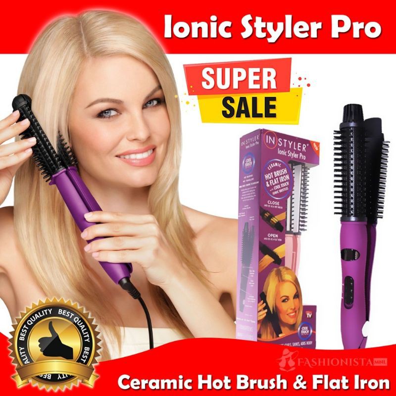 2 in 1 Hair Styler Pro Portable Hair Curling Brush Instyler Ionic Styler  Pro | Lazada PH