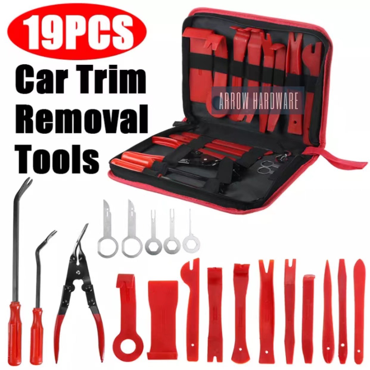 【19pcs】(W/ Storage Bag) Auto Car Trim Removal Tool Auto Hand Tools DIY