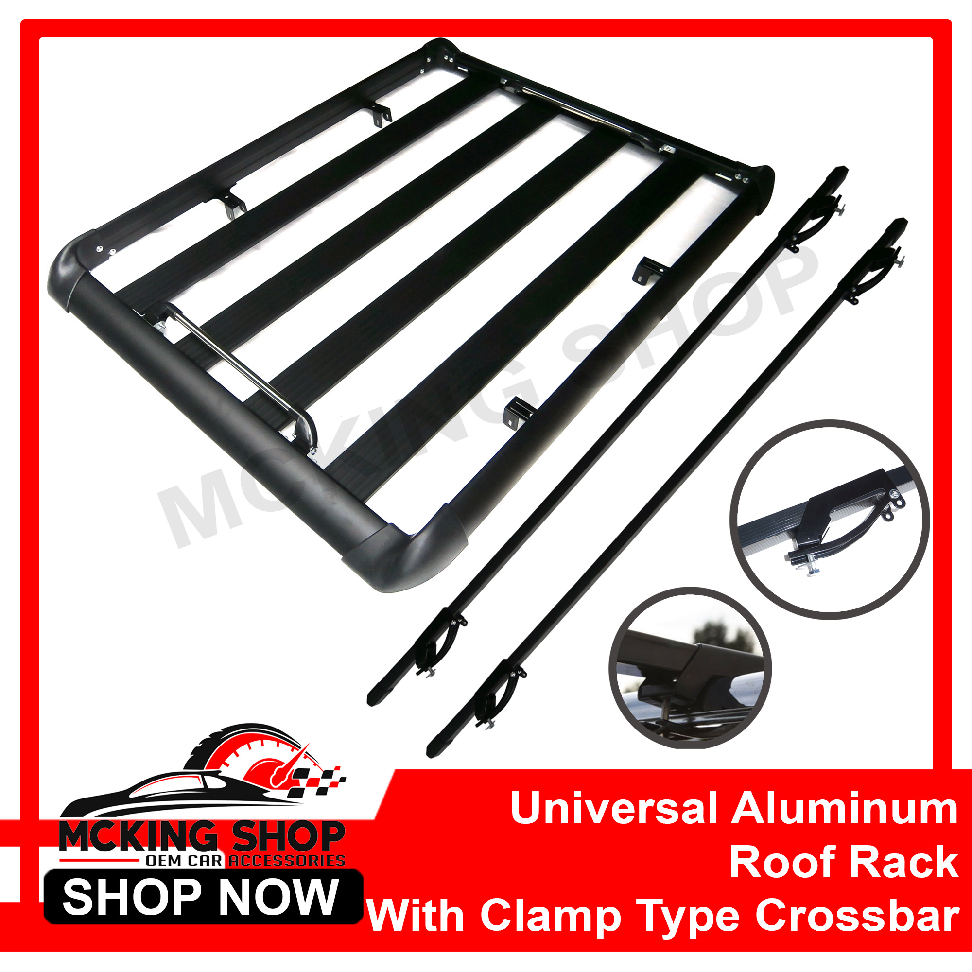 Universal Aluminum Single Wall Roof Rack / Roofrack Top Load / Topload Cargo Carrier 50x38
