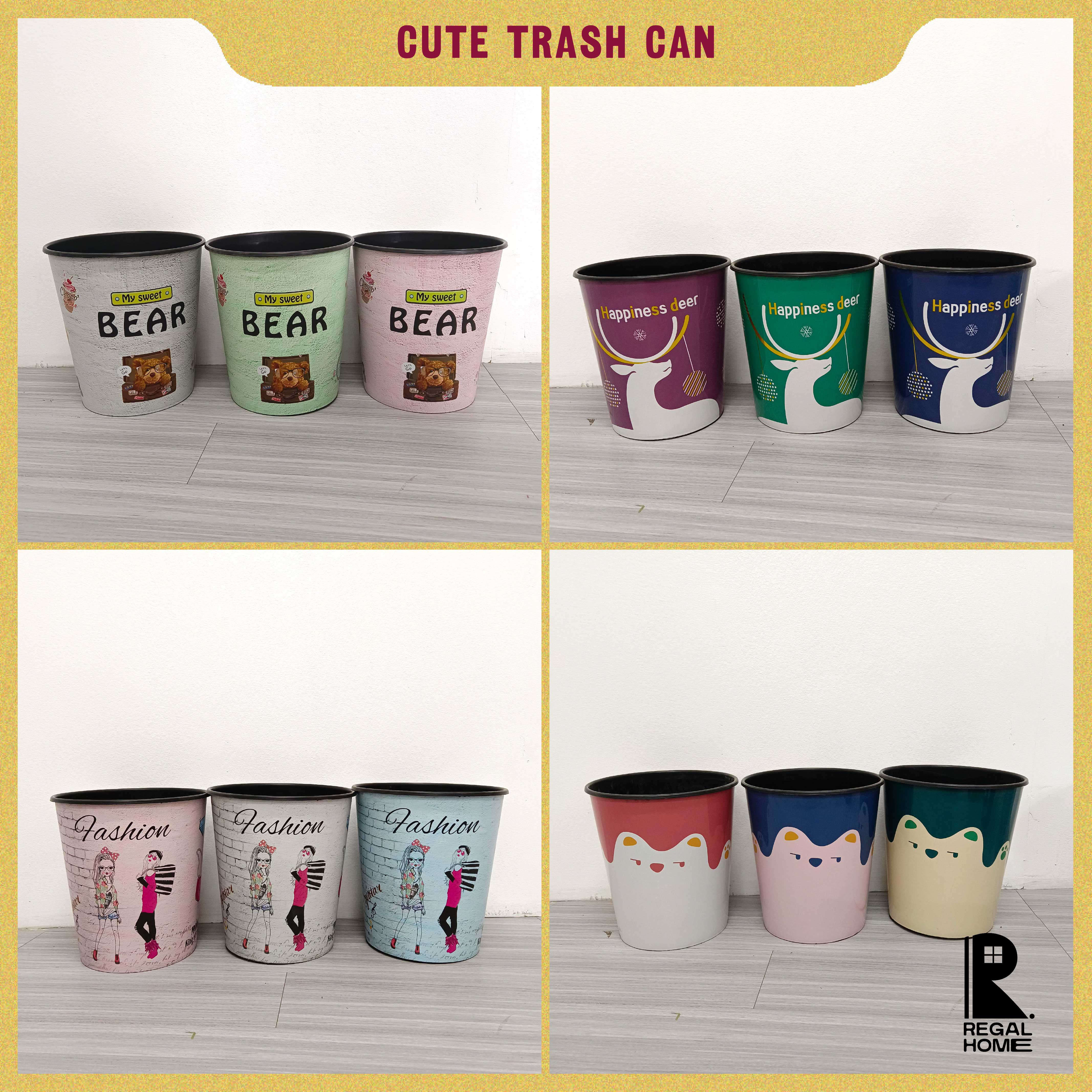 Aesthetic Design Trash Can Room Trash Can Portable Trash Bin Convenient