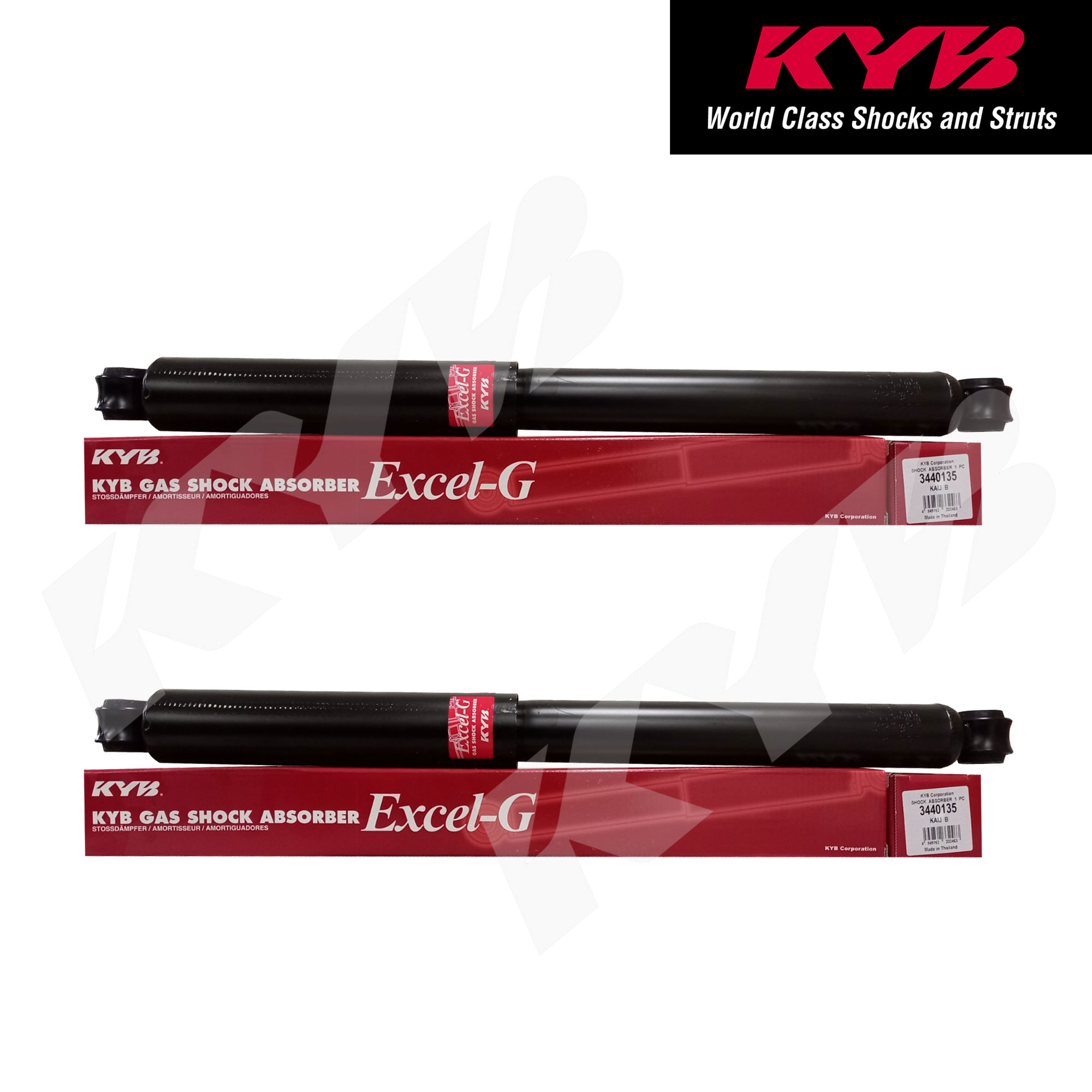KYB 3440135 for Isuzu D-max 4x4, 4x2 2020 - 2022 Set of 2 Rear Gas 