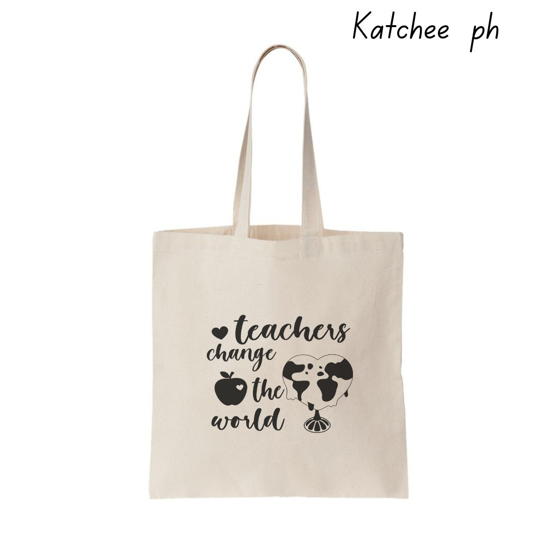 Tote Bag Katsa Teacher's Day Canvas High Quality Bag For Teacher Maam 