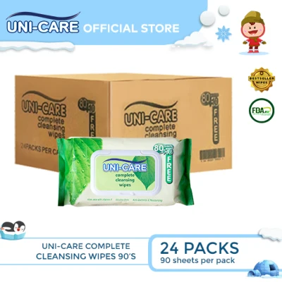 Uni-Care Complete Cleansing Wipes 90's Pack of 24 (1 Case)