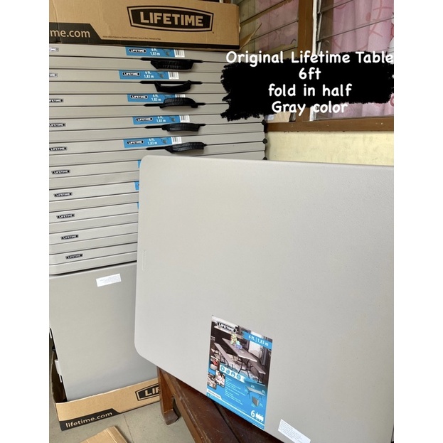 Lifetime Table Color LIFETIME TABLE 6FT GRAY COLOR FOLD IN HALFKIE | Lazada PH