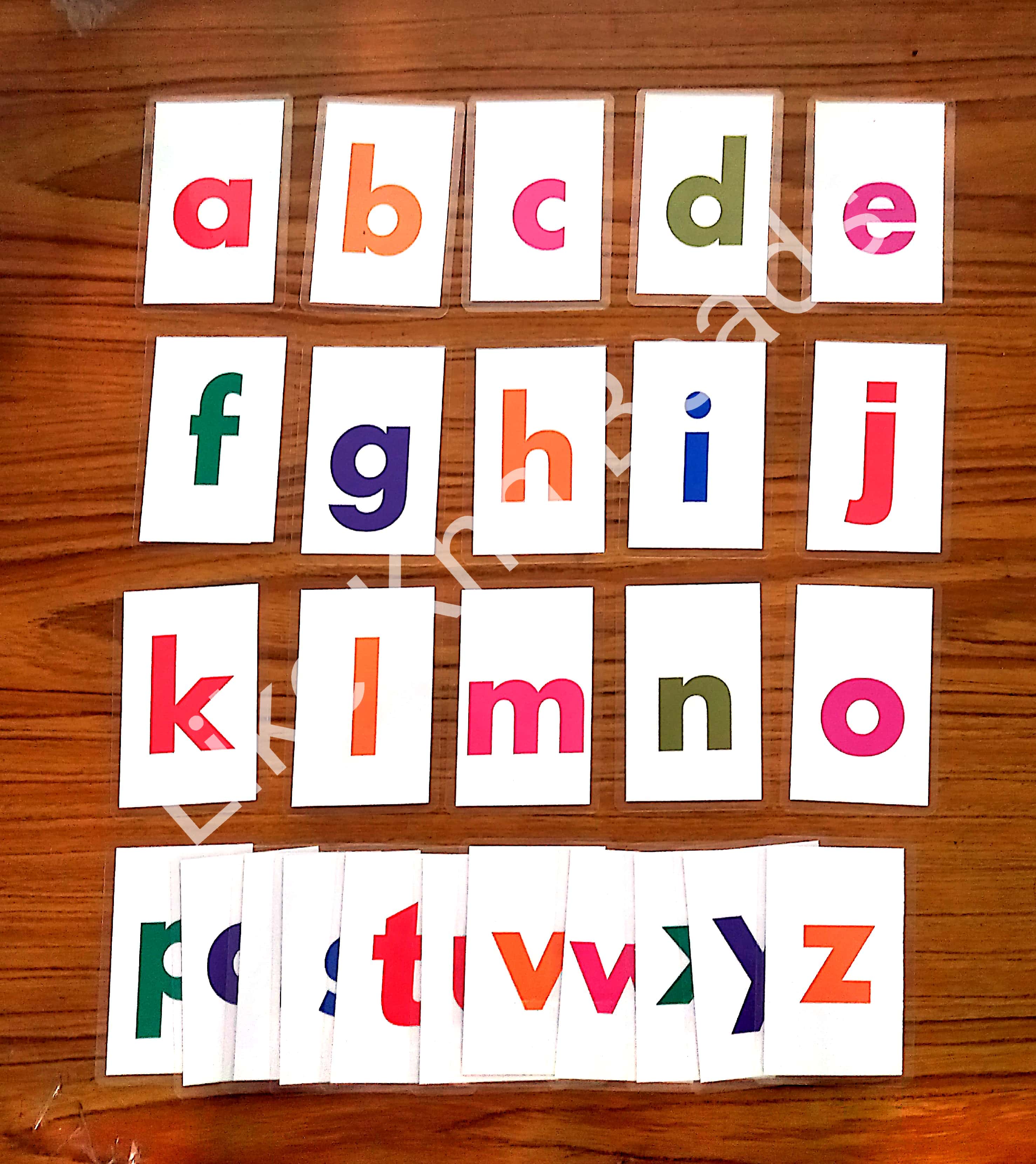 Laminated Flash cards Alphabet Letters 26 pcs. Laminated Flashcards ...