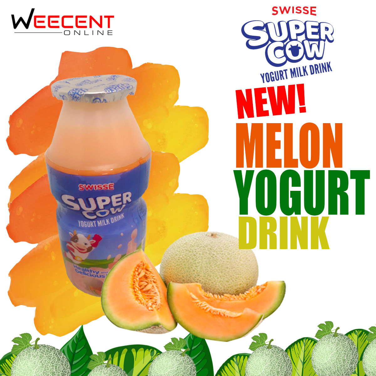 SWISSE SUPERCOW MELON YOGURT MILK DRINK (6X100ML) Lazada PH
