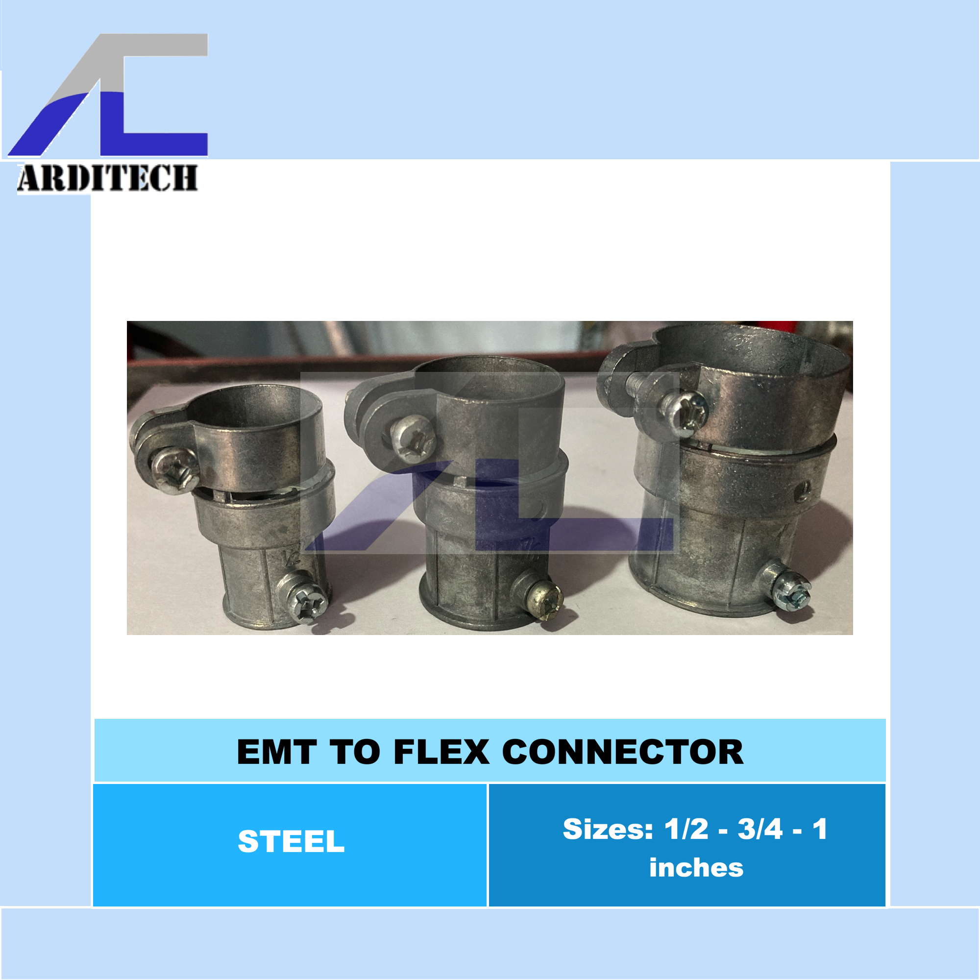 EMT to FLEX Connector 1/2" 3/4" 1" Conduit Fittings Lazada PH