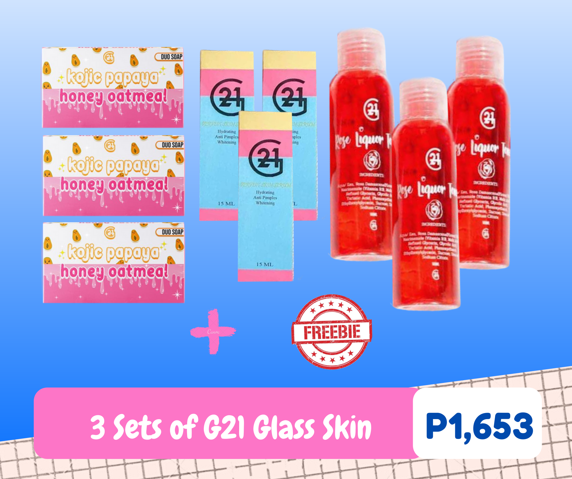 G21 Glass Skin Set G21 Best for Sensitive Skin (3 Sets) Lazada PH