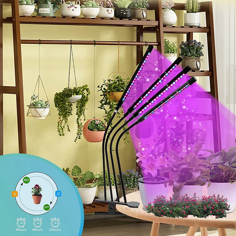 Grow Lights for Indoor Plants - Full Spectrum Plant Light with 3/9/12H ...
