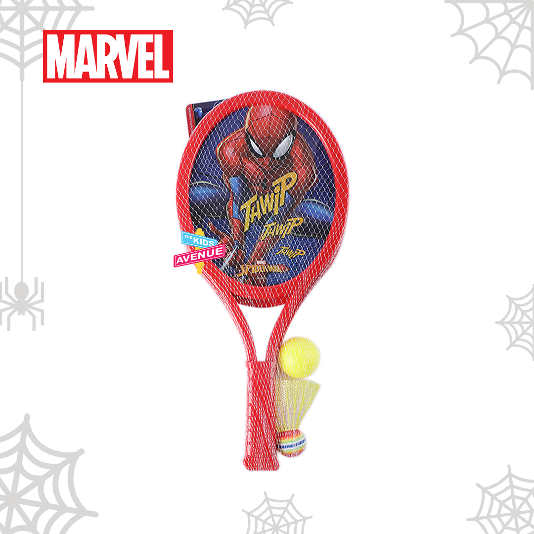 Marvel Spiderman Junior Badminton Racket with Ball and Shuttlecock ...