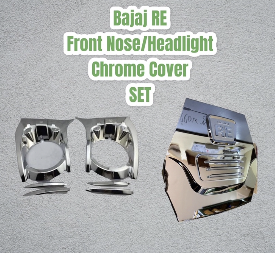 Bajaj RE Headlight Chrome Cover A8 and Mind Cover A59 Set Lazada PH