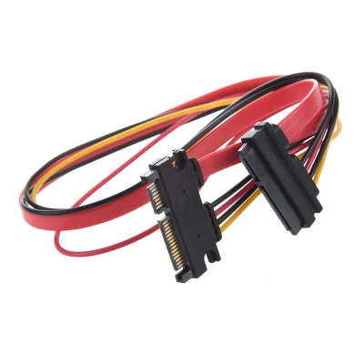 15+7 Pin Male to Female SATA Data Power Cable Cord