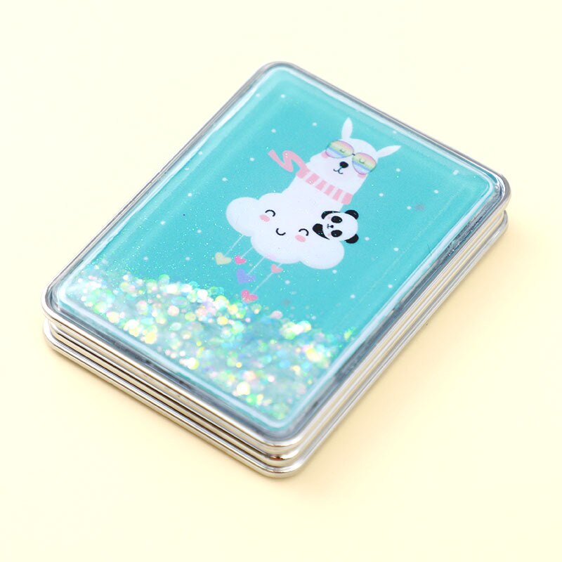 Quicksand Small Mirror Cute Cartoon Double sided Portable - Temu