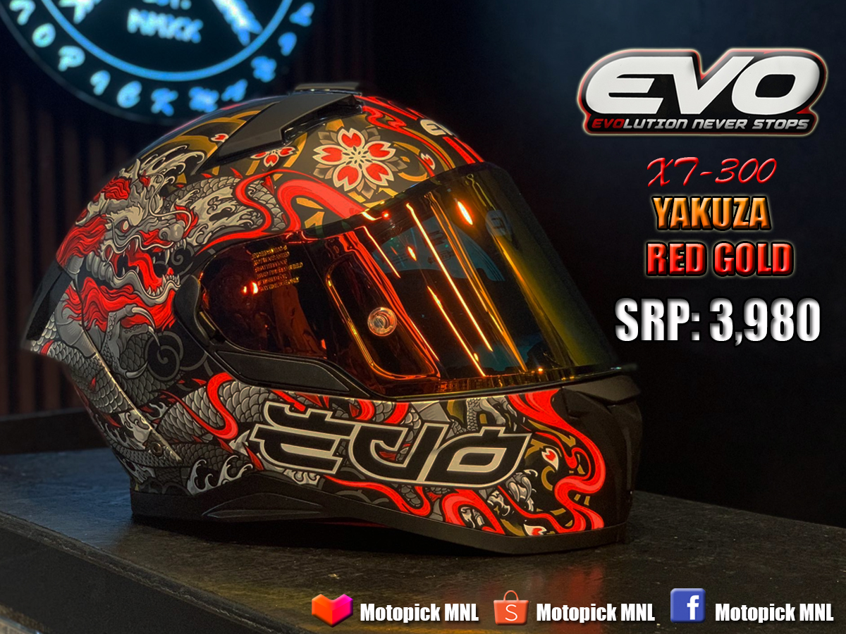 EVO HELMET XT300 YAKUZA FULL FACE DUAL VISOR Lazada PH