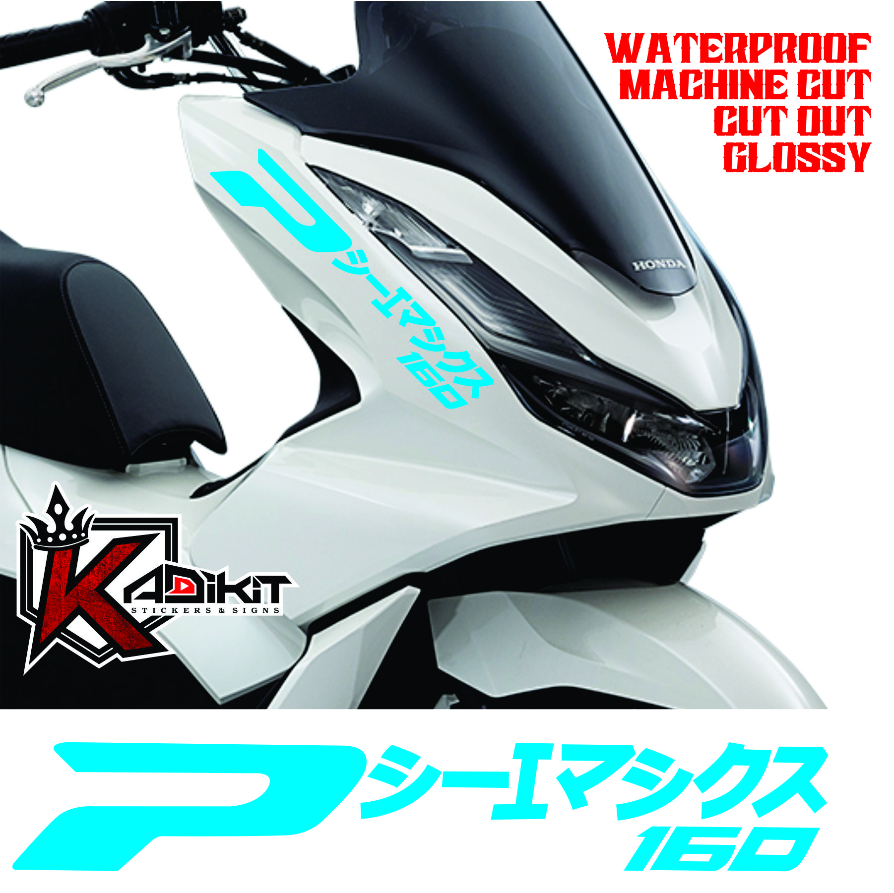 Honda PCX Japan letter side fairing stickers (1pc only) | Lazada PH
