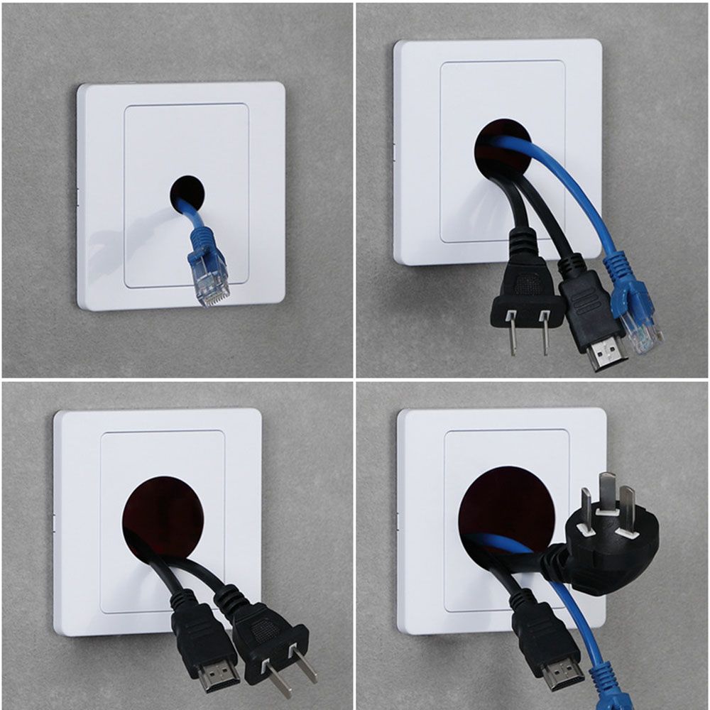 Ztt Cable Storage Accessory ZTTEBE 1Pcs Home Improvement With Outlet Hole Cable Organizer Storage ...