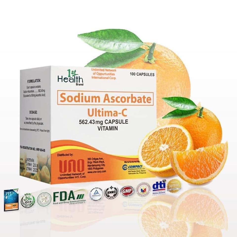 UNO ULTIMA C (SODIUM ASCORBATE) 100 ORIGINAL vitamin C Multivitamins for kids and adults
