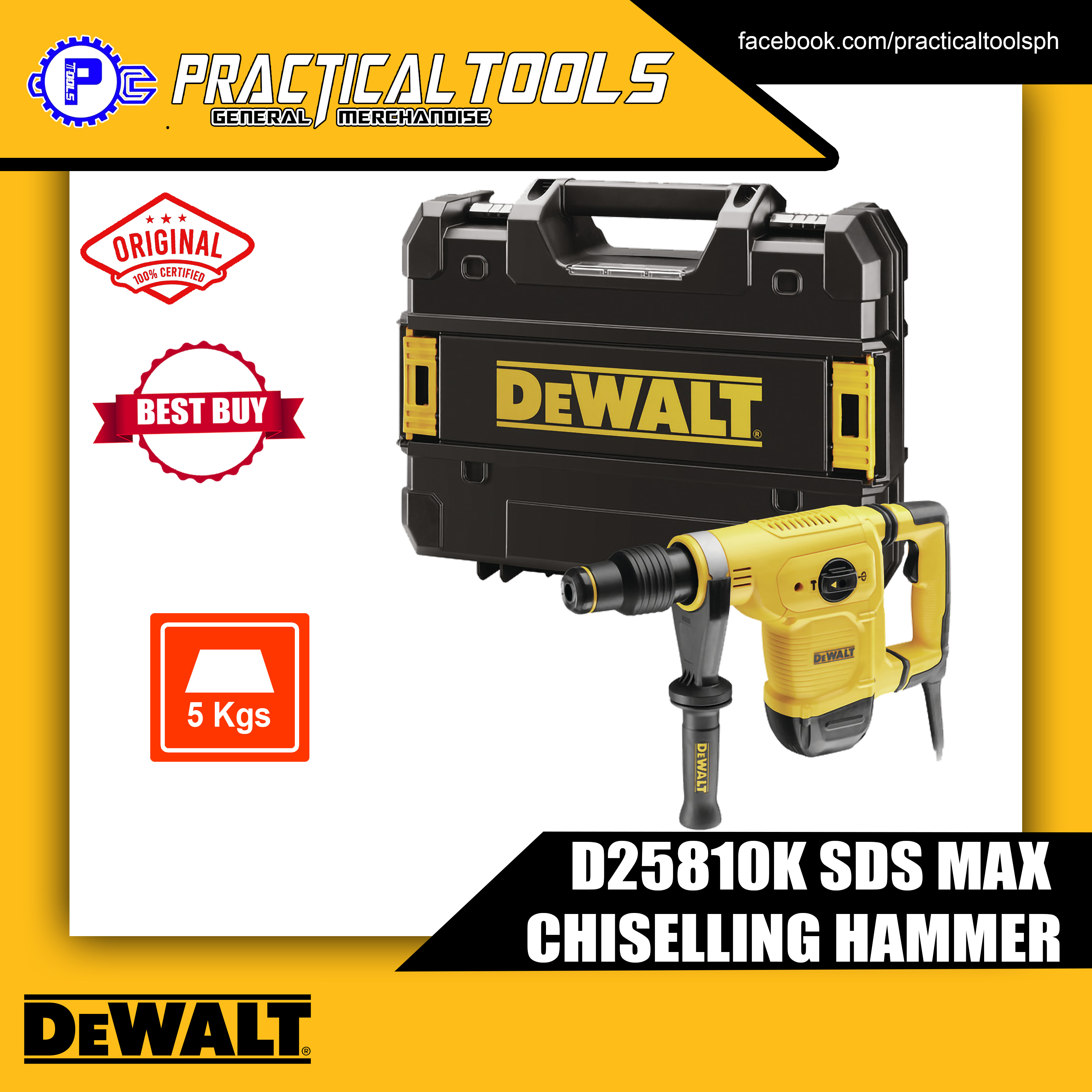 DeWalt D25810K SDSMAX Chiseling Hammer Lazada PH