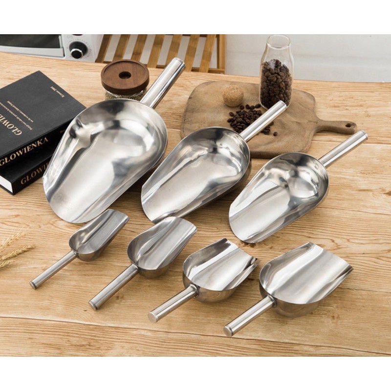 Dropship Multipurpose 2 PCS Stainless Steel Small And Large Ice Scooper For  Freezer Ice Machine Maker Candy Scoop Flour Spoon Shovel Ice Cream Scoop  Antique Ice Cream Scoop Coffee Bean Scoop Rice
