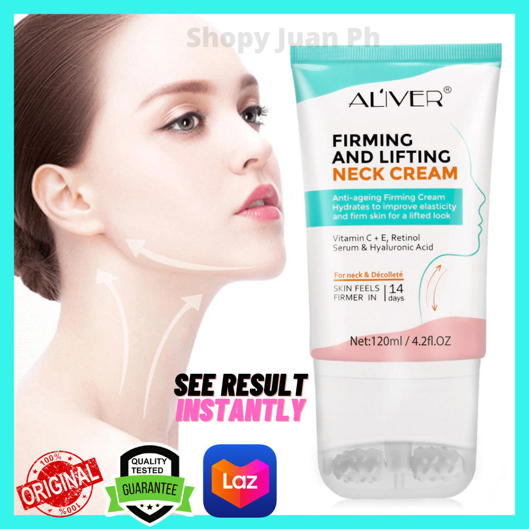 100 AUTHENTIC ALIVER 120ml Firming and Lifting Neck Cream Massage Roller 14 Days Antiaging