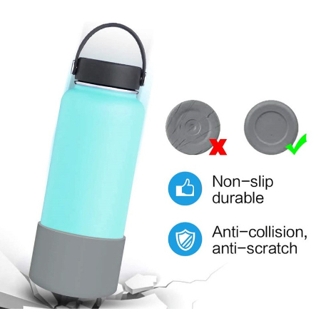 7.5/9cm Water Bottle Bottom Cover Thick Elastic Protective Silicone Heat  Resistant Bottle Sleeve Cover for 32oz-40oz - AliExpress