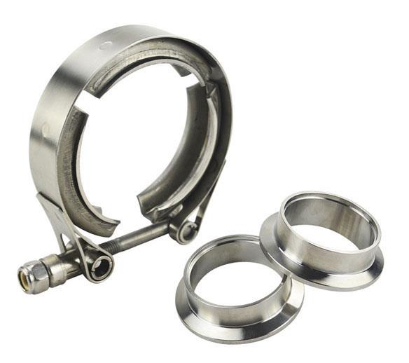 Stainless Steel 304 Car Vband Clamp With Stepped Flange Kit For Auto