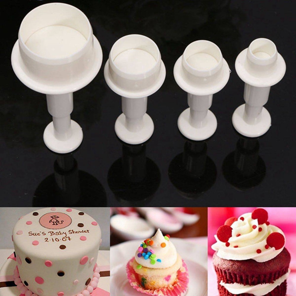 【Ready Stock】4Pcs Mini Kitchen Plastic Tool Cookie Cake Cutter Mold
