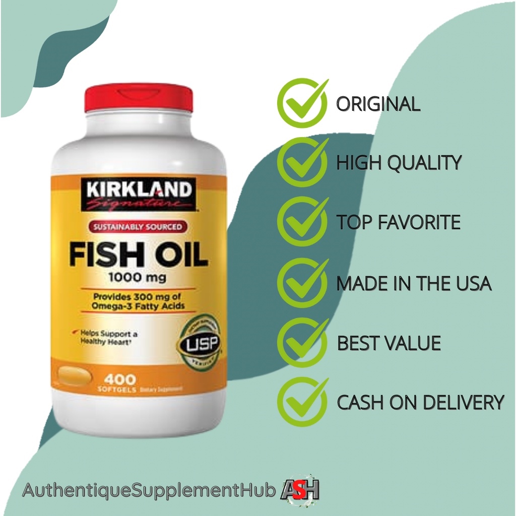 Kirkland FISH OIL 1000 mg 400 softgels Lazada PH