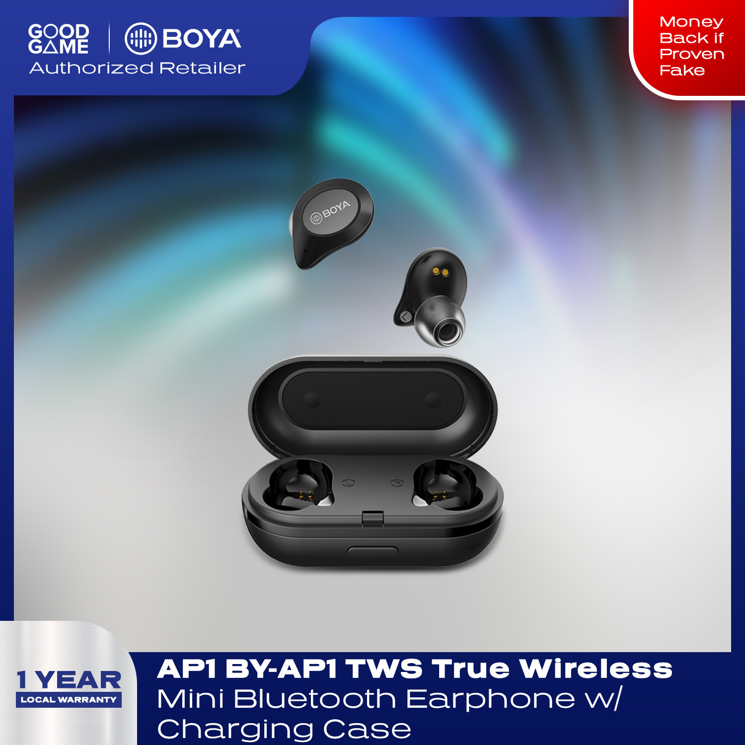 Boya AP1 BY AP1 TWS True Wireless Earbuds Mini Bluetooth Earphone