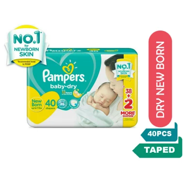 Pampers Baby Dry Tape New Born Diaper 40 pcs