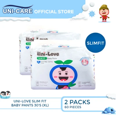 UniLove Slim Fit Baby Pants 30's (X-Large) Pack of 2